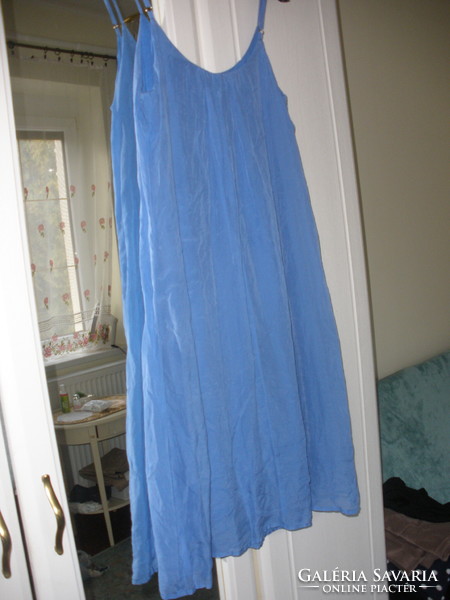 Silk, 100% silk cornflower blue dress