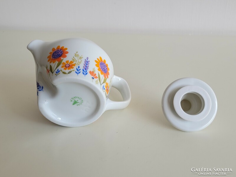 Retro kotyogós kávéfőző régi Hollóházi porcelán kiöntő