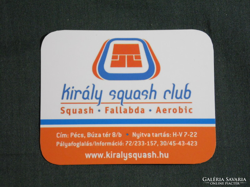 Card calendar, small size, king squash volleyball club, Pécs, 2009, (6)
