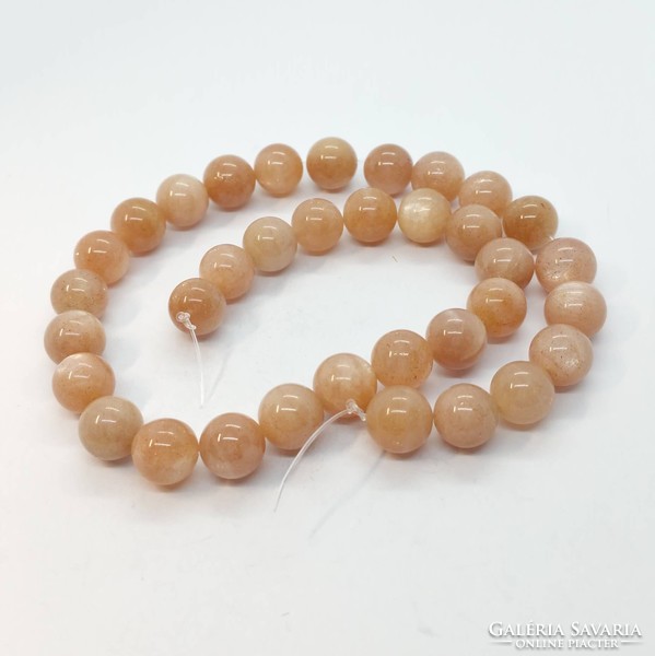 Peach moonstone mineral pearl 9 - 10 mm (aa quality)