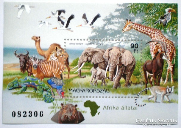 B242 / 1997 Földrészek állatai I. -Afrika blokk postatiszta