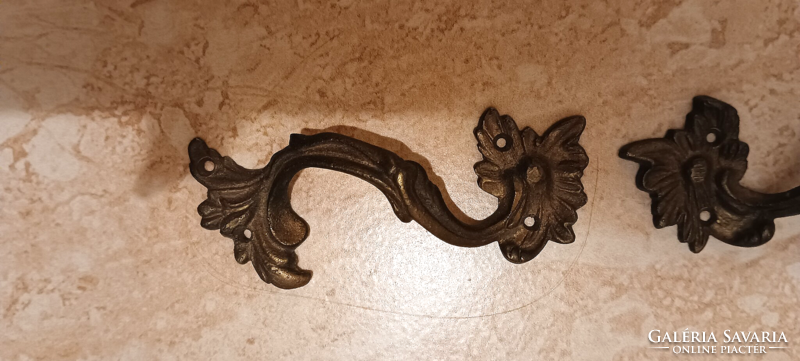 2 Pieces of copper or bronze furniture drawer handles
