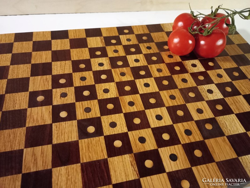 Large hardwood wago board with a unique pattern of dots