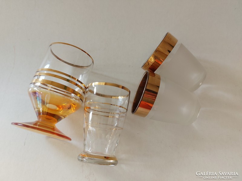 Retro glass liqueur glass 4 pcs