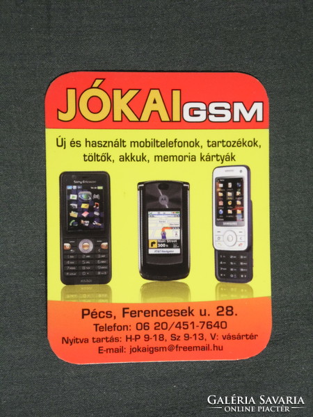 Kártyanaptár,kisebb méret, Jókai GSM mobiltelefon üzlet, Pécs,  2009, (6)