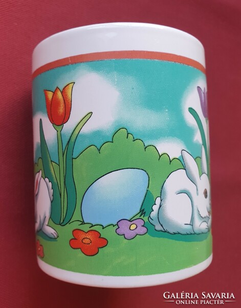Easter bunny rabbit porcelain mug cup egg
