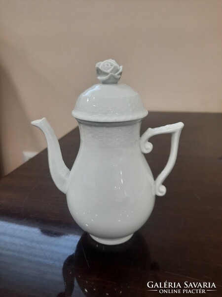 White Herend porcelain coffee pot, coffee spout