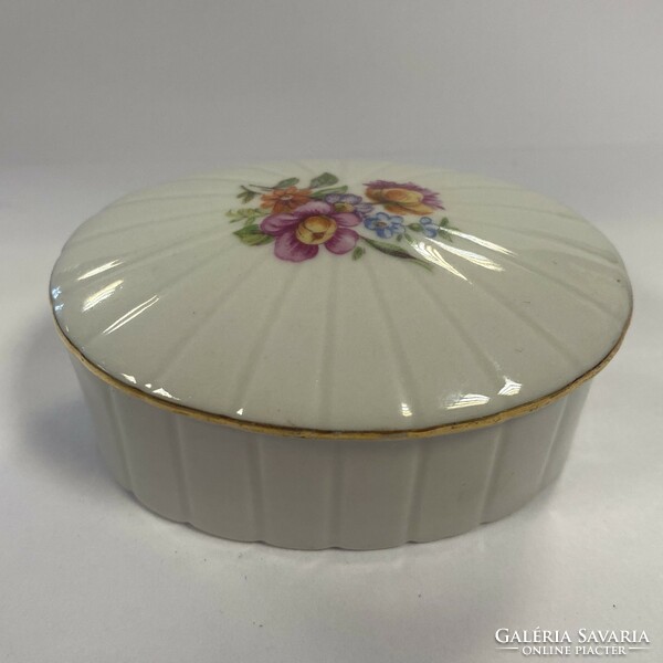 Oval German porcelain box