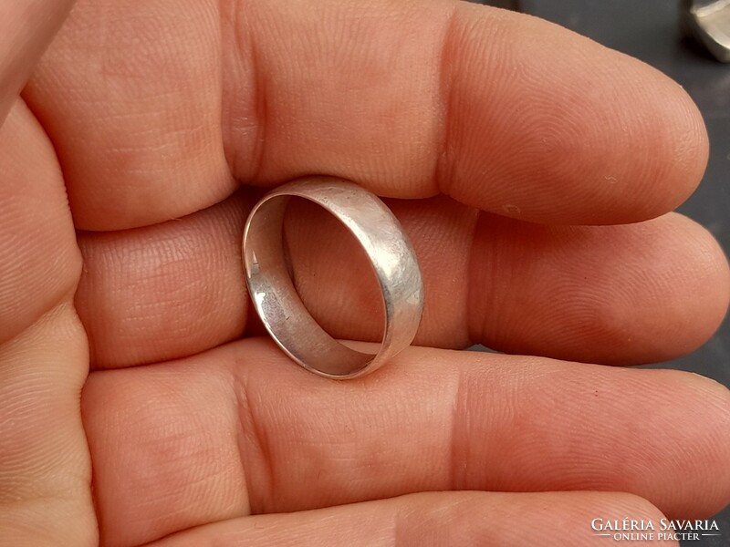 Thick silver hoop ring