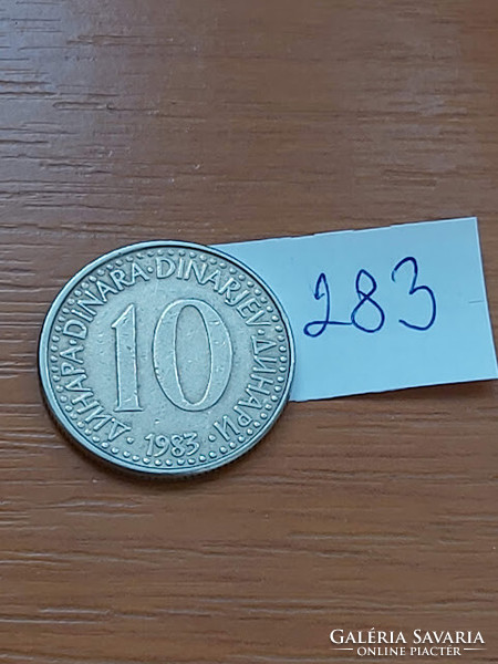Yugoslavia 10 dinars 1983 copper-nickel 283