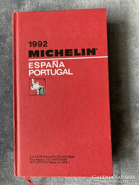 Michelin Espana Portugal 1992. - vörös útikalauz 6 nyelven