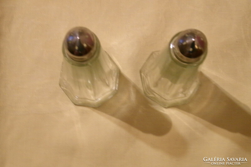 Üveg só bors szóró fedő nemes acél Fackelmann 11x4, 5 cm