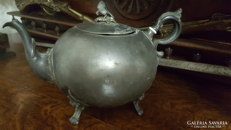Antique sheffield pewter teapot