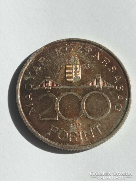 Patinás ezüst 200 Forint 1993.