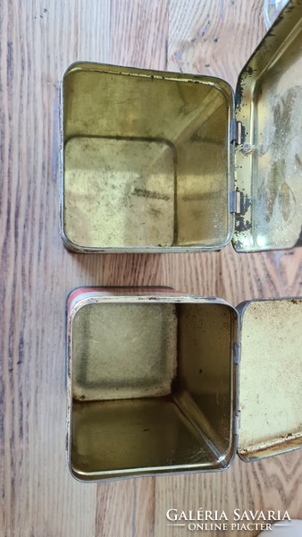 Old metal tea box