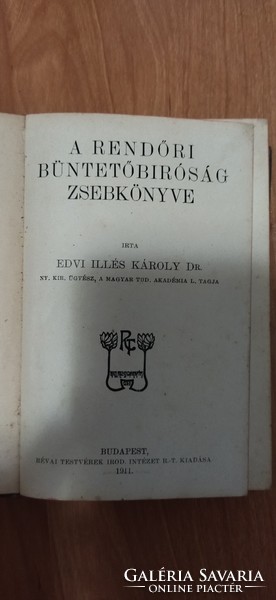 A rendőri büntetőbíróság zsebkönyve 1911