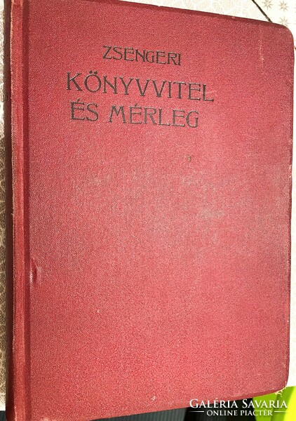 Zsengeri elf: accounting and balance - antique book