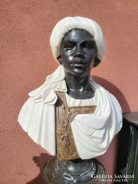 Marble Moorish bust, bust