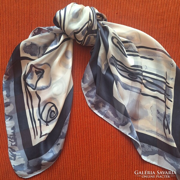 Silk scarf, hand hemmed (large)