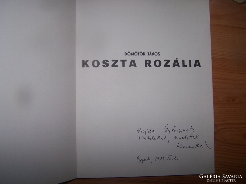 Dedikált! Dömötör János: Koszta Rozália monográfia + kiállítási katalógus