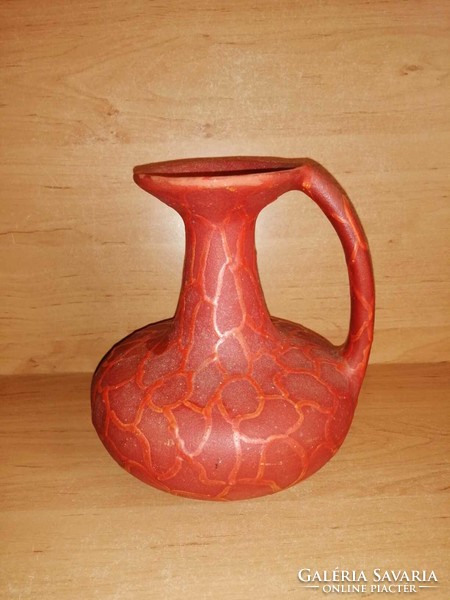 Iparművész kerámia füles kancsó váza - 18 cm (8/d)
