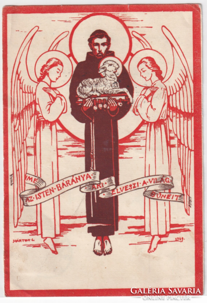 Hv:91 religious antique greeting card 