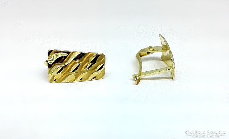 Engraved gold earrings (zal-au124477)