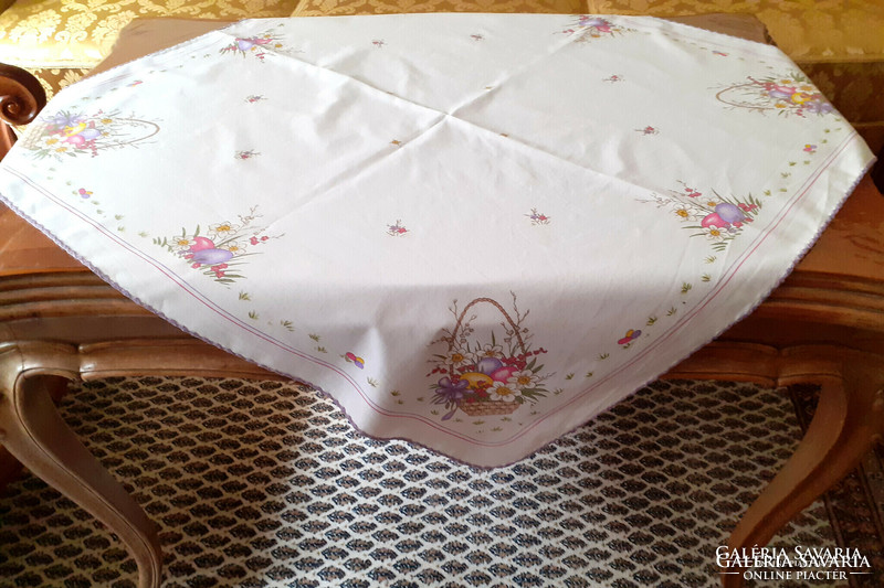 Easter cotton tablecloth. Tablecloth. 85X85 cm