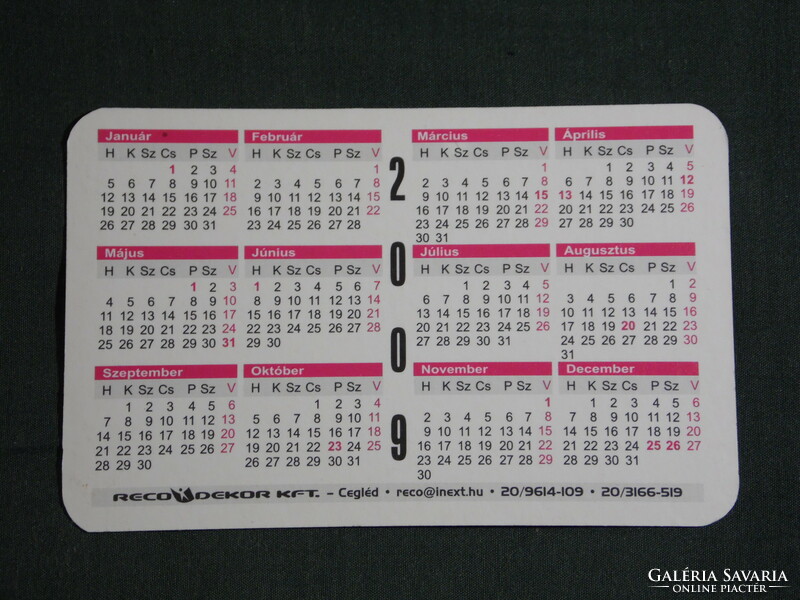 Card calendar, marcopolo motor vehicle trade, car, bus, brick, 2009, (6)