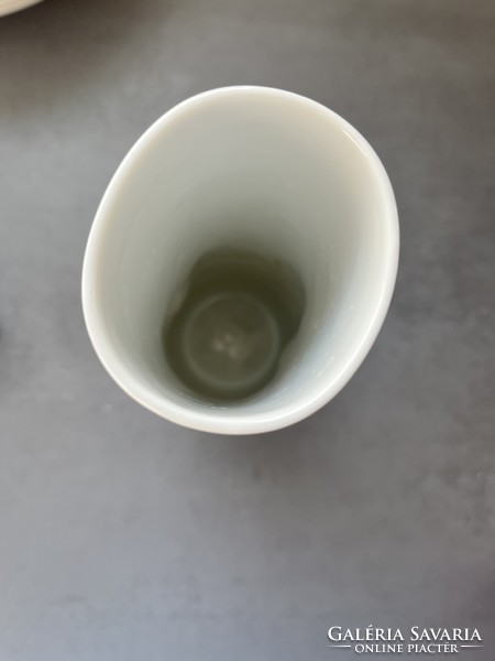 Op-art white thomas porcelain vase 