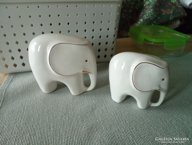 Porcelain elephants