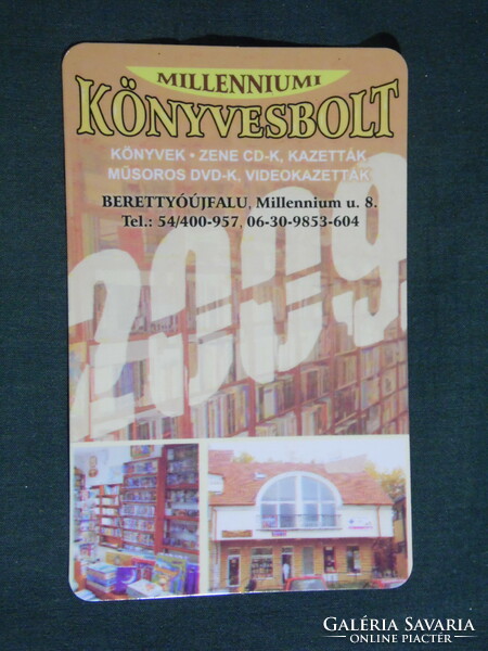 Card calendar, millennium bookshop, berettyóújfalu, 2009, (6)
