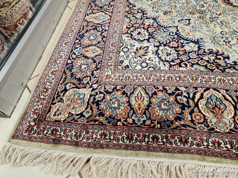 Egyedi minta! Valódi kashmír selyem 177x280 cm kézi csomózású perzsa szőnyeg BZ01