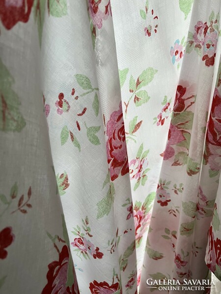 IKEA “Rosali” csodás rózsás vékony pamut függöny pár