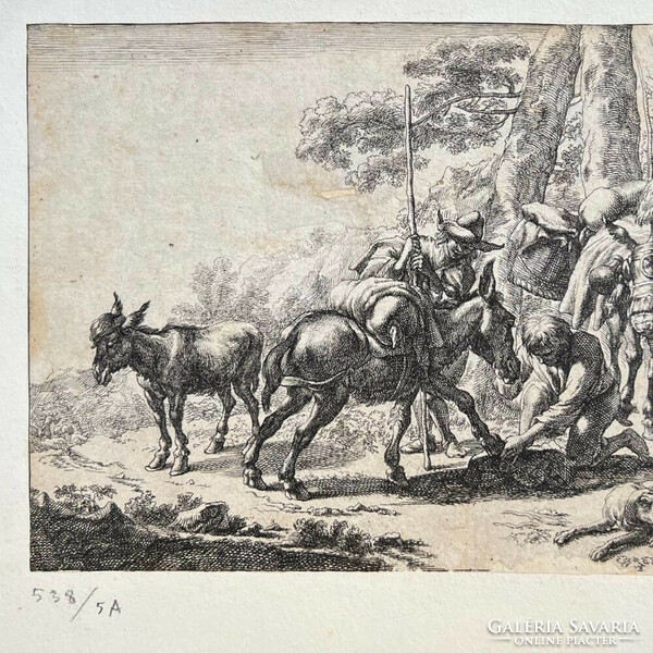German painter, 18th century: Horseshoeing f00310