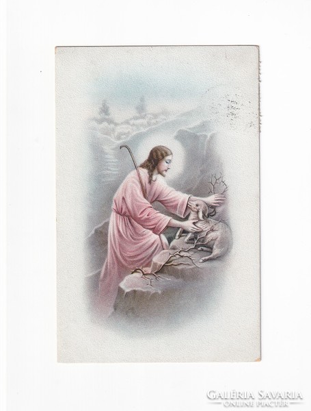 Hv: 91 religious antique greeting card