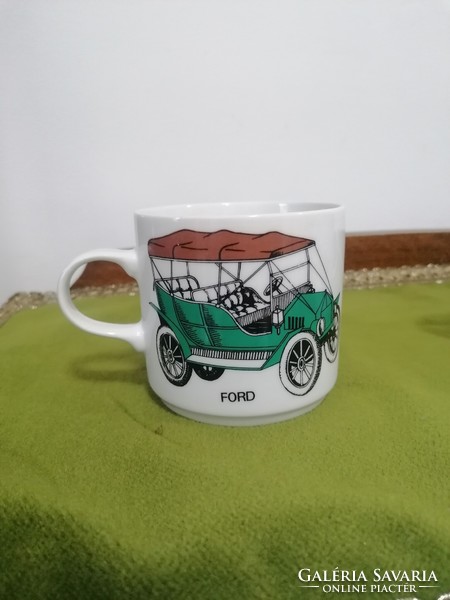 Retro lowland porcelain car mug trans