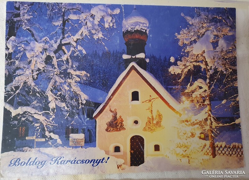4 postcards, Christmas, New Year's Eve, New Year
