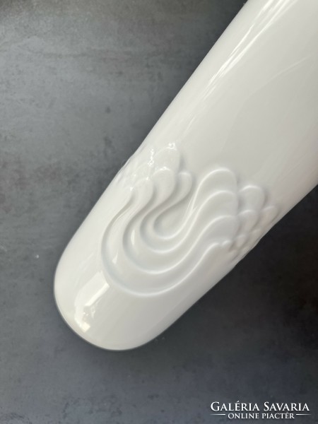 Op-art white thomas porcelain vase 