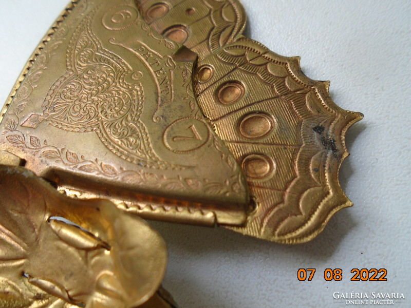 1871 W.Avery&son redditch butterfly needle case extremely rare! Victorian butterfly copper pin holder