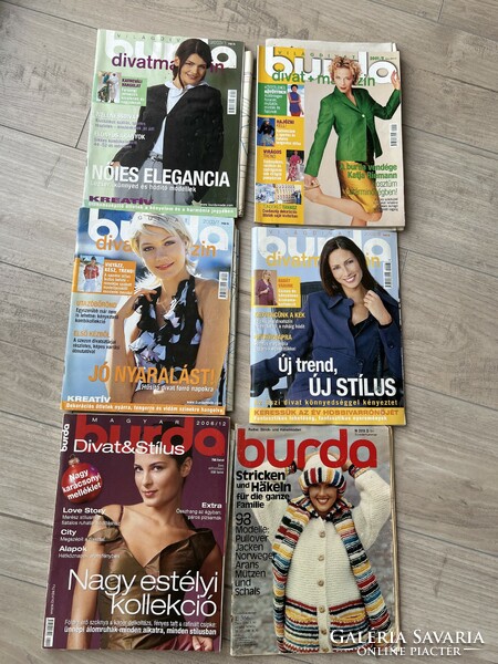 Burda magazines with tailoring patterns, cheaper at the same time! 6 Pcs