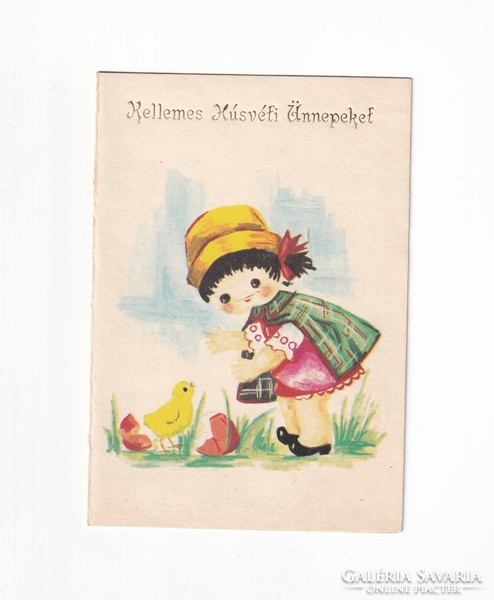 H:74 Húsvéti Üdvözlő képeslap postatiszta szétnyíthatos