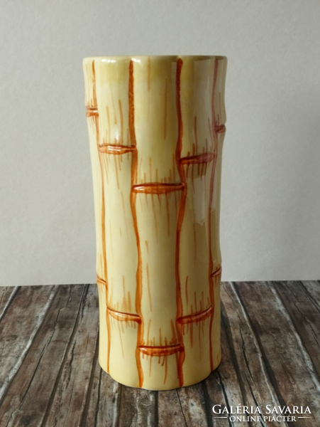 Retro bamboo shaped porcelain vase