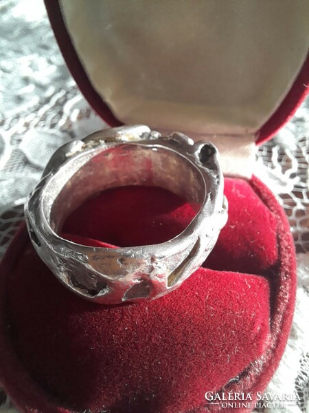 Egyedi, hatalmas ezüst gyűrű