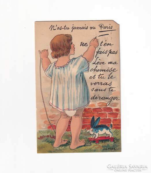 H:113 antique Easter greeting card folding leporello 1934 