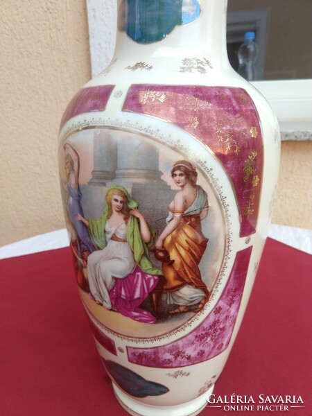 Large, antique, gold-brocade Altwien vase, 39 cm, flawless, now without a minimum price,