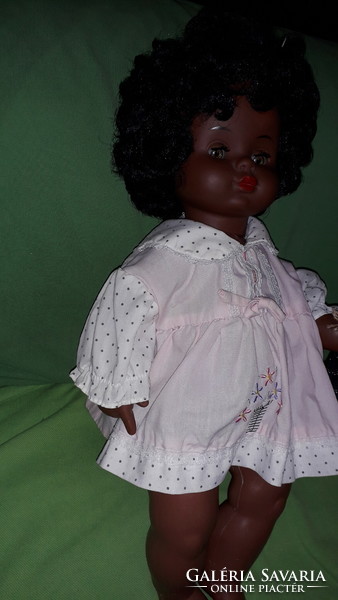 1970'S vintage German quality lissi batz - vinyl plastic negro chocolate doll 44cm sleeping crying flawless