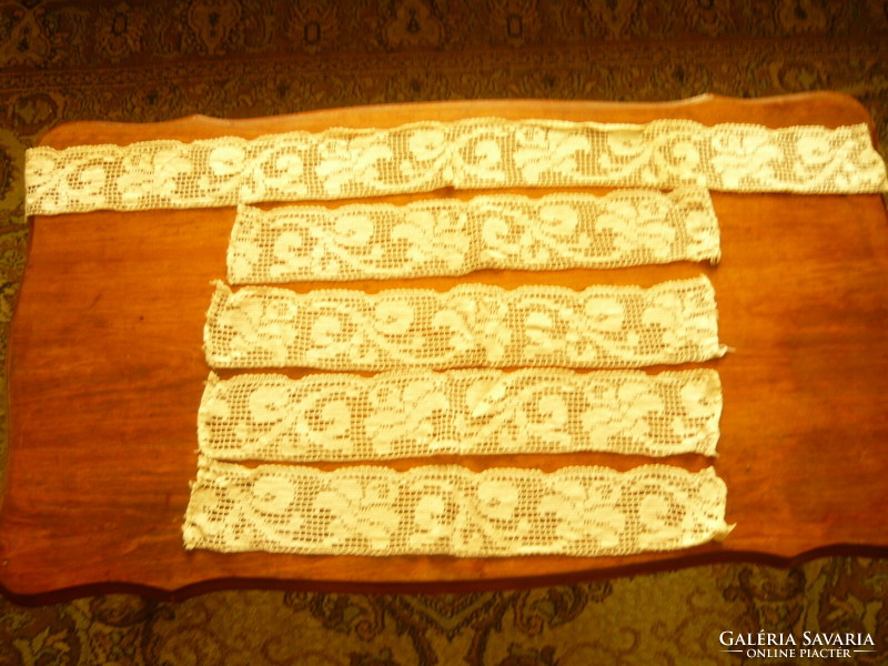 Antique crochet shelf laces