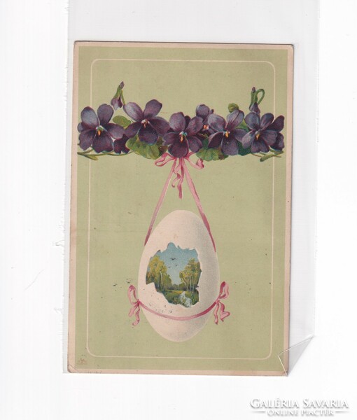 H:119 antique Easter greeting card 1909