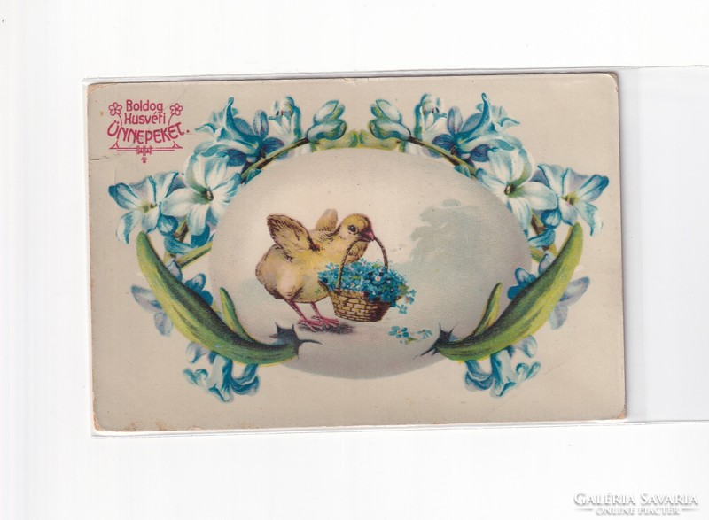 H:110 Antik Húsvéti Üdvözlő képeslap 1905